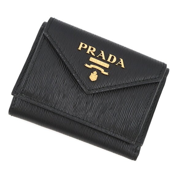PRADA Accessories - Prada Tri-fold Wallet Vitello Move Compact 1MH021 PRADA Black WALLET